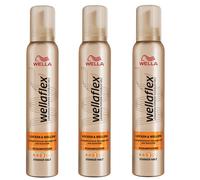 3X 200Ml Wellaflex Foam Fixer Curls & Waves Strong Hold Styling