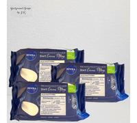3X 25 Pieces Nivea Cream Care Cleansing Wipes 3In1 Makeup Remover