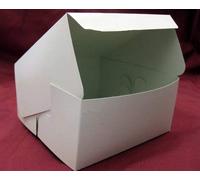 3X 25 x White Cake Box 6" x 6" x 3" Cupcake, Muffins, Mince Pies, Cakes & More
