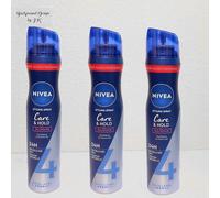 3X 250Ml Nivea Care & Hold Hair Spray Regenerating Extra Strong 24H Hold