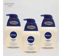 3x 250ml Nivea Creme Soft Cream Soap Liquid Soap Scent Pump Dispenser