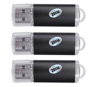 3X 256 MB USB 2.0 Flash U Disk Black