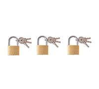 Blackspur 3Pc X 20Mm Brass Padlock Set
