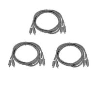 3x 2rca To 2 Rca Male Gold-plated Audio Cable Rca Audio Cable 1m Home Theater Dvd Tv Cd Amplifier R