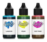 3X 30ml Octopus Fluids Alcohol Ink Set Lagoon, PEAR, HOT Pink for Fluid Art, Resin Art and epoxy