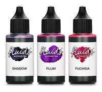 3X 30ml Octopus Fluids Alcohol Ink Set Shadow, Plum, Fuchsia for Fluid Art and Resin Art, epoxy Resin, epoxy