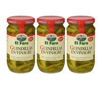3x 340g Spanish GREEN CHILLI Peppers Guindillas Basque Pickled Perfect for Tapas Snack