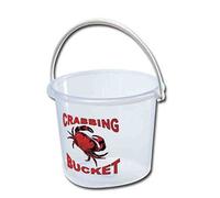3x 5 Litre Clear Crabbing Bucket With Crab Print - Summer Outdoor Beach Fun!