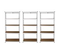 3x 5 Tier Industrial Steel Metal Racking Garage Shelving Unit Warehouse Shelf
