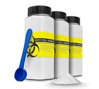 3x 500g Bottles (1.5kg) RE-GEN - Body Fluid Clean Up, Vomit, Urine, Biohazard Spill Absorbent Granules | Ideal for first aid kits, patient care facilities, spill response stations, janitorial supplies
