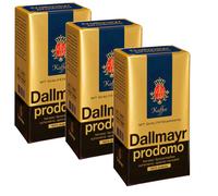 3x 500g Dallmayr Prodomo ground finest premium coffee gently refined