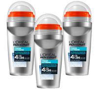 3x 50ml L'Oreal Men Expert Deodorant Roll-On Fresh Extreme 48h Anti-Perspirant