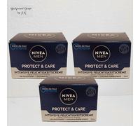 3X 50Ml Nivea Men Protect & Care Intensive Moisturizing Cream Cares & Protects
