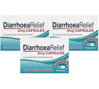 3X 6 Diarrhea Relief Capsules Loperamide 2 mg - Bundled by Smart Cutie