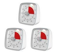 3X 60-Minute Timer, Classroom Classroom Timer, Countdown Timer for Kids and Adults, Time Management Tool Gray