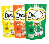 3x 60g Treats Chicken, Cheese & Catnip Flavours Tasty Snacks with Soft Centre - Bundled by GetInStyle Shop
