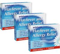 3X 7 Galpharm Cetirizine Hydrochloride Hayfever and Allergy Relief Tablets - Bundled by Smart Cutie