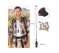 3X 7 in 1 Outdoor Multifunctional Safety Whistle with Lanyard,Flashlight Compass Thermometer Reflector Magnifying Glass