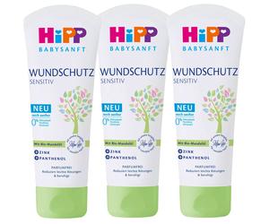 3x 75ml HiPP Nourishing Wound Cream Sensitive Baby Soft Protects Effective Zinc