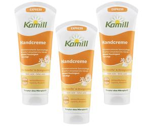 3X 75Ml Kamill Express Hand & Nail Cream With Chamomile And Bisabolol Vegan