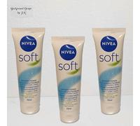 6x 75ml NIVEA Cream Soft Cooling Moisturizer for Face Hands