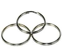 3x 76mm 7.6cm Heavy Duty Jailers Nickel Split O Rings Key Clasps Loop by zeenca