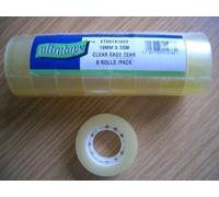 3X 8 Rolls Clear Sticky Tape 19mm x 33m
