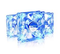 3x AABCOOLING SUPER SILENT FAN 8 BLUE LED CASE FAN COMPUTER COOLING FAN PC QUIET