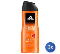 3X Adidas Shower/Shampoo 400 ML. Team Force
