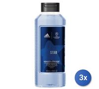 3X Adidas Shower/Shampoo 400 ML. UEFA 10