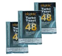 3x Alcotec 48 Pure Turbo Super Yeast Packets High Alcohol 20% Homebrew Vodka