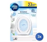 3x Ambi-Pur Home Odor Absorber Gel Bathroom Cotton