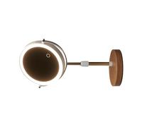 3X Amplifying Beauty Glass with USB Rechargeable Power and Smooth Dimming Feature Wood Base LED Glass