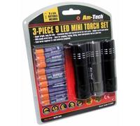 4x Amtech Nine LED Mini Torch Black Set 3Pk (3.54/Unit +Free Ship)