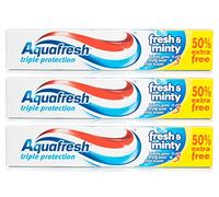 3x Aquafresh FRESH & MINTY Triple Protection Toothpaste 75ml