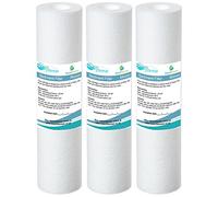 3X AquaHouse 10" Sediment Water Filter Cartridge for Reverse Osmosis, Water fed Pole & Partictle Filtration, fits Standard 10" Filter housings - 5 Micron