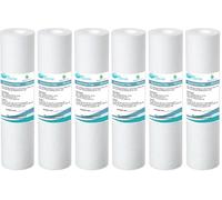 3X AquaHouse 10" Sediment Water Filter Cartridge for Reverse Osmosis, Water fed Pole & Partictle Filtration, fits Standard 10" Filter housings - 1 Micron (Pack of 2)