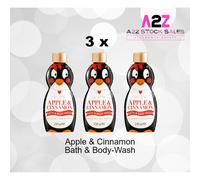 3x Avon Apple & Cinnamon Bath & Body Wash 250ml