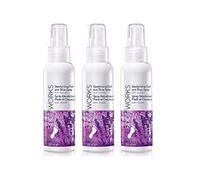 3x Avon Foot Works Deodorising Foot And Shoe Spray With Lavender- 100ml(300ml)