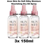 3x Avon Skin So Soft Silky Moisture Nourishing Dry Oil Spray 150ml Joblot Bundle