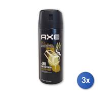 3X Axe Deodorant Spray 150 Ml. Gold Import