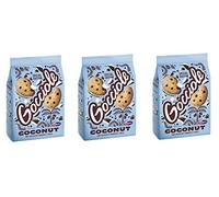 3X Barilla Pavesi Gocciole Coconut Shortbread Cookies with Dark Chocolate and Coconut Biscuits with Chocolate Chips 320g