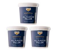 3X Bartoline 1876 All Purpose Ready Mixed Filler Plaster Wood Brick Repair 1Kg