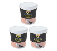 3X Bartoline All Purpose Ready Mix Filler Plaster Wood Brick Stone Repair 1Kg