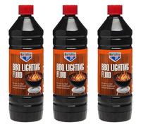 3X Bartoline Bbq Lighter Fluid Quick Lighting Efficient Fuel Grills Barbecues 1L