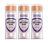 3X Bartoline Cast Bronze Paint Realistic Effect Diy Craft Projects 400Ml