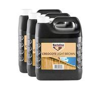 3X Bartoline Creocote Light Brown 4 Litre
