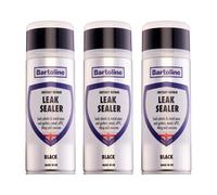 3X Bartoline Leak Sealer Black Waterproof Spray Gutter Pipe Roof Repair 400Ml