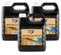3X Bartoline Light Brown Matt Creocote Wood Treatment 4L