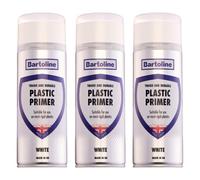 3X Bartoline Plastic Primer Quick Dry Plastic Paint Adhesion White Topcoat 400Ml